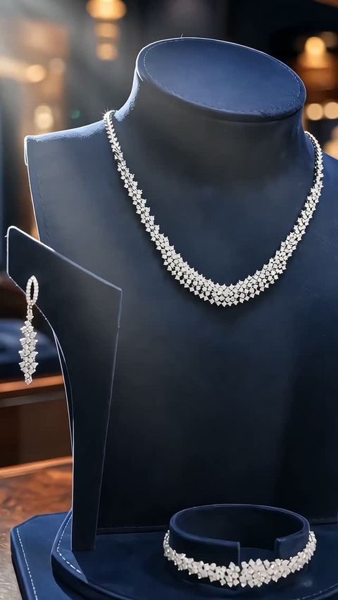 A luxurious diamond set for a sophisticated bride.
#wedding #nature #الماس #ذهب #مجوهرات