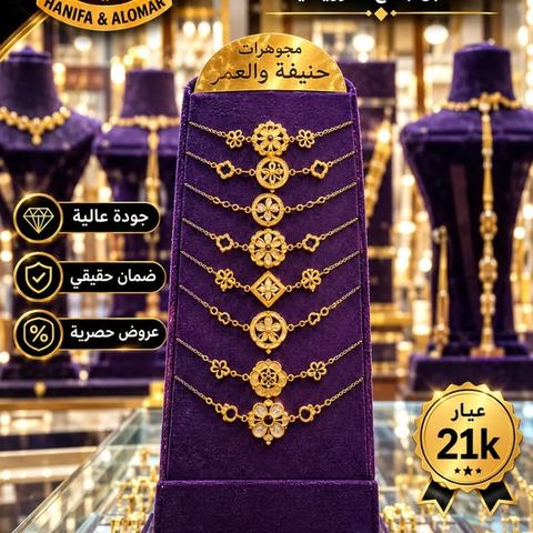 Photo by مجوهرات حنيفة والعمر الحريقة الفرع الرئيسي on September 27, 2026. May be an image of jewellery and text.